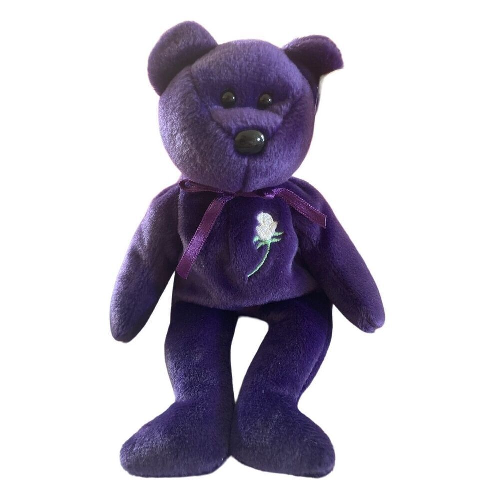 Princess Diana Bear Ty Beanie Baby Plush Collectible Nostalgia Stuffed Animal Zo